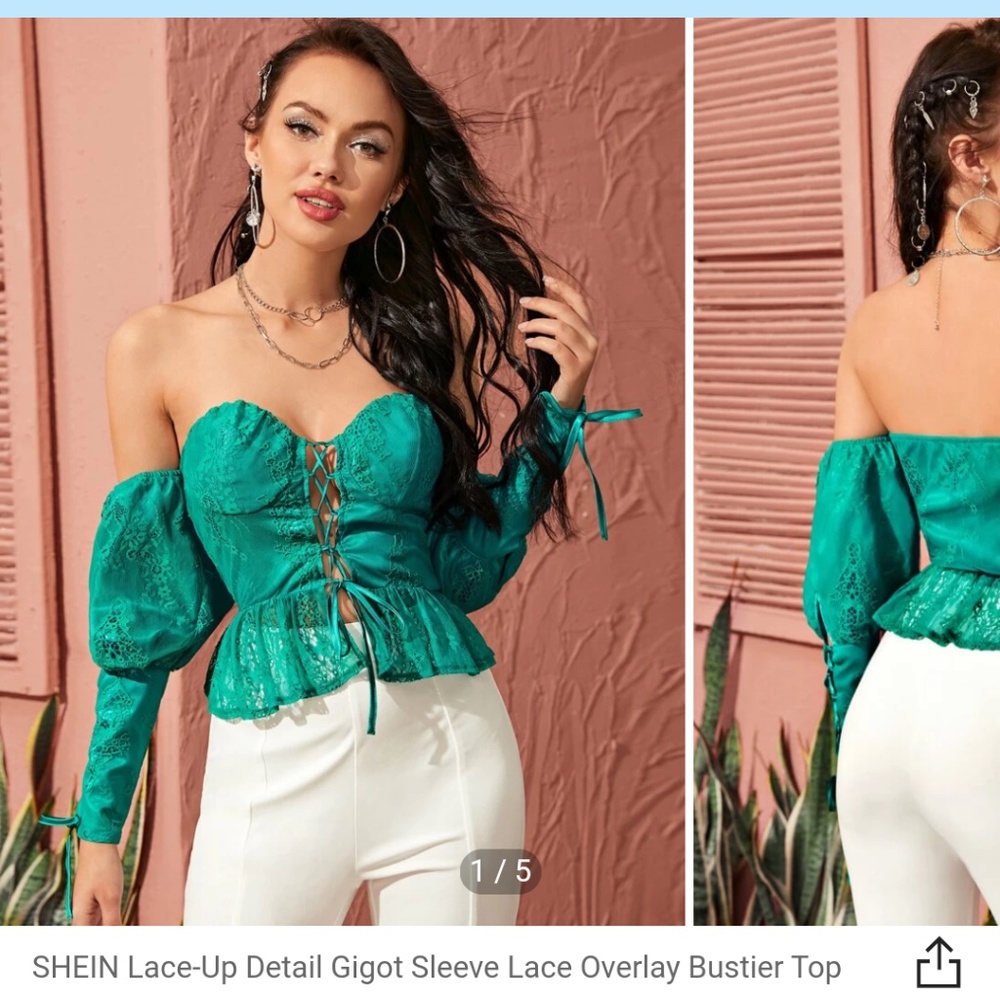 Off the Shoulder Lace up Crop Top